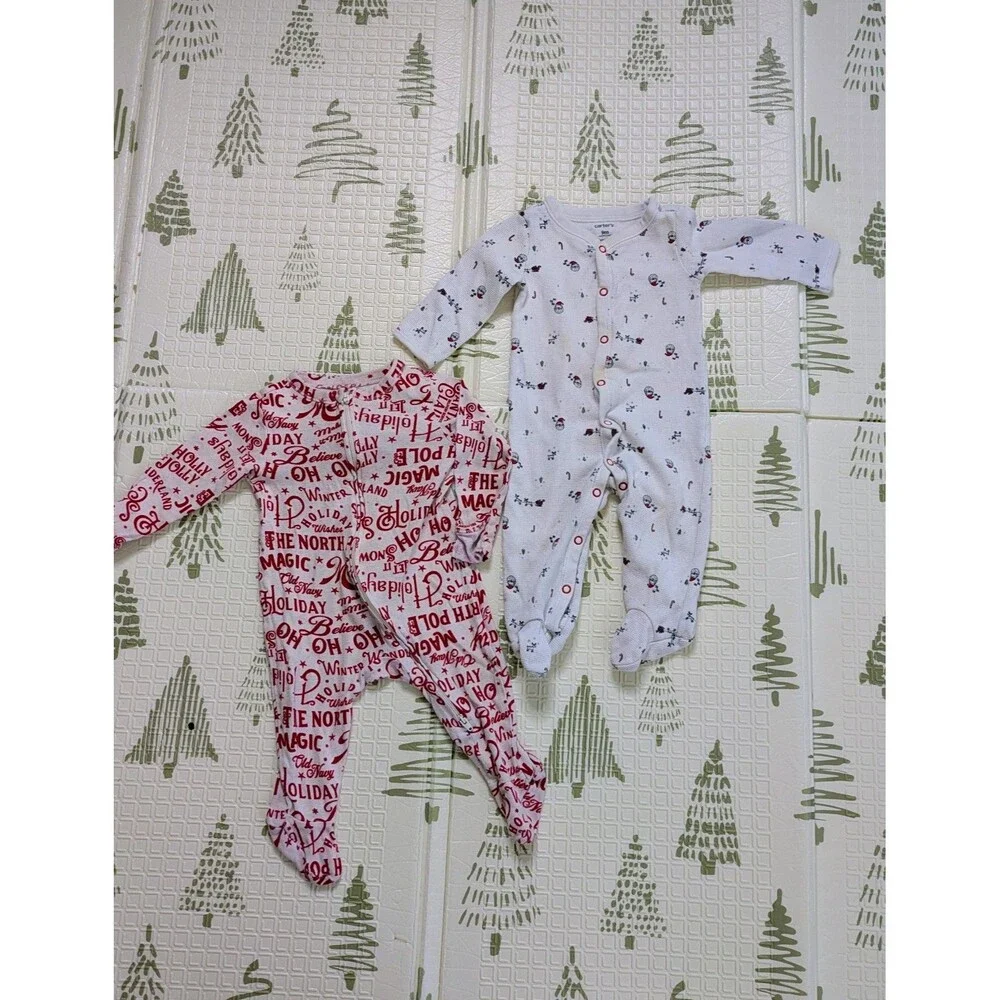 Baby Boy Sleepers 6-9 Months 9 Pcs Carters Nike Old Navy Footed Pajamas Bundle